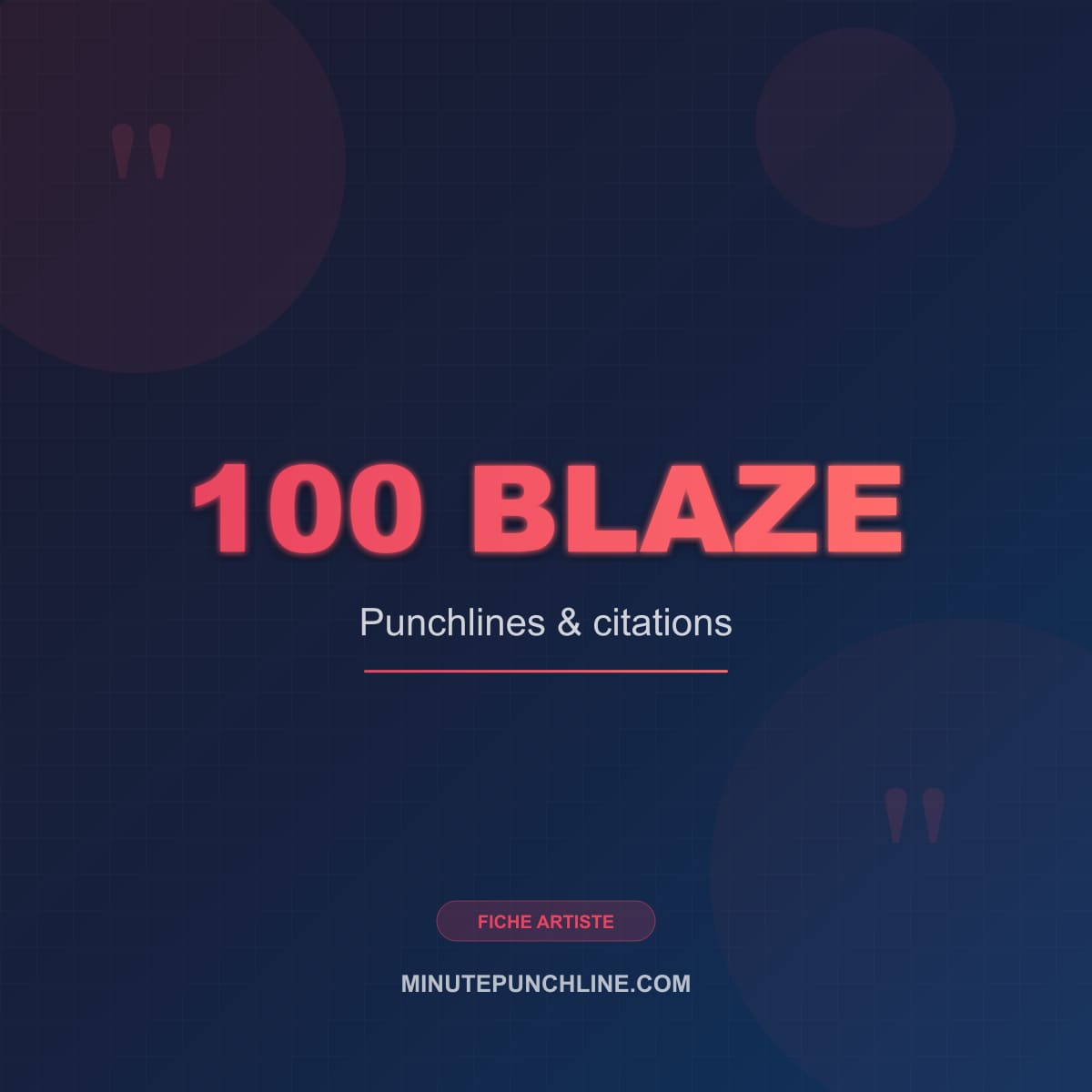 Portrait de 100 Blaze