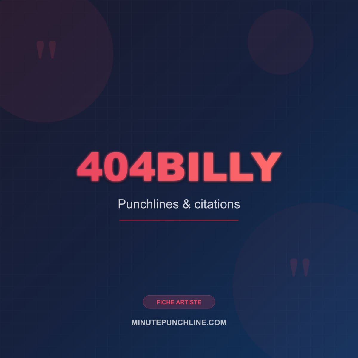 Portrait de 404Billy