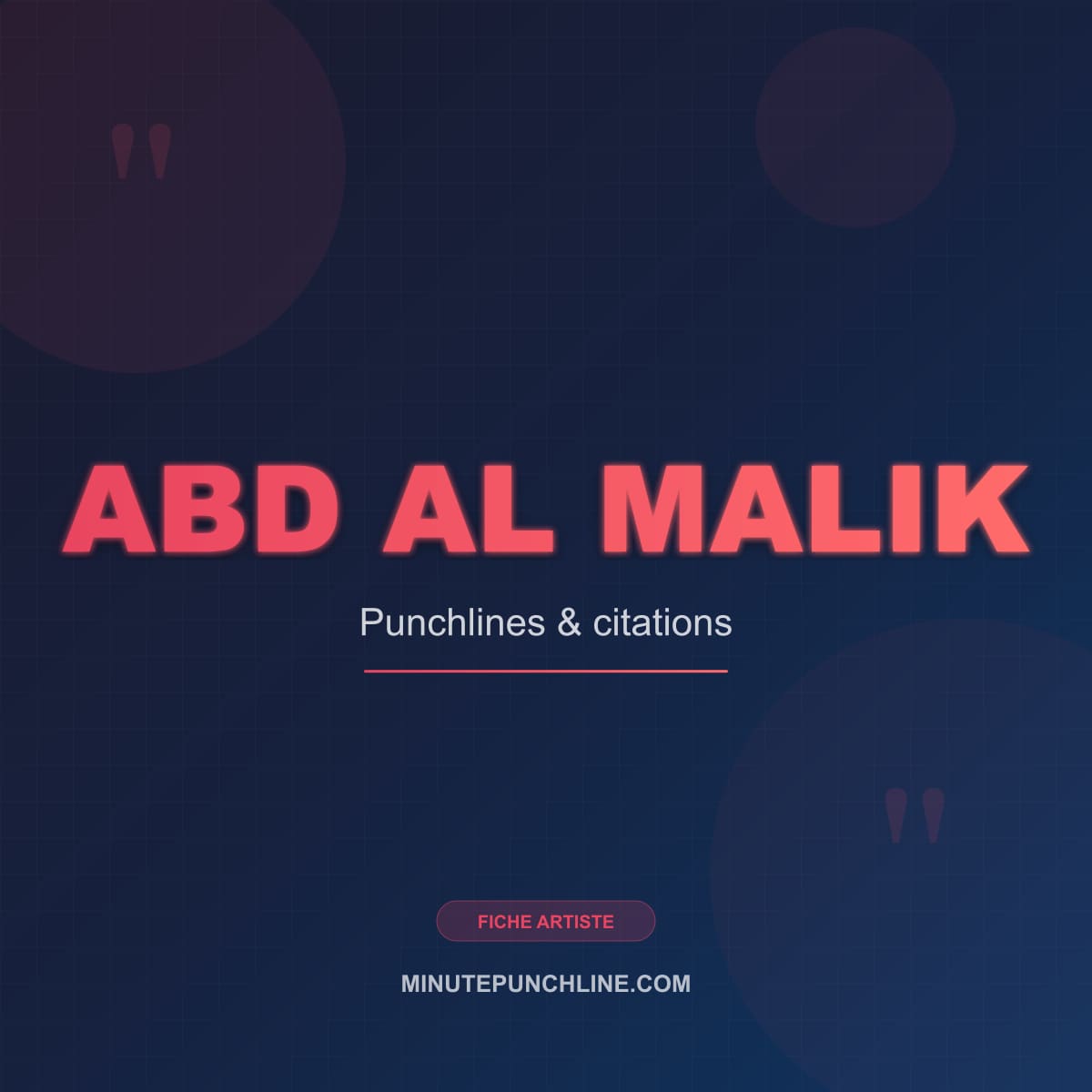 Portrait de Abd Al Malik