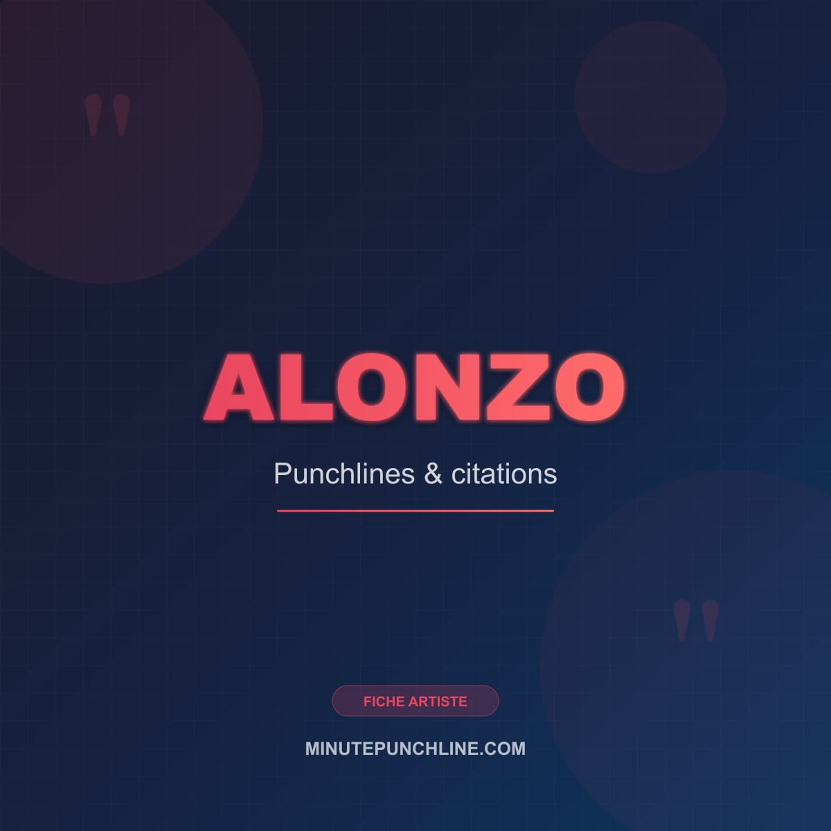 Alonzo — fiche artiste MinutePunchline