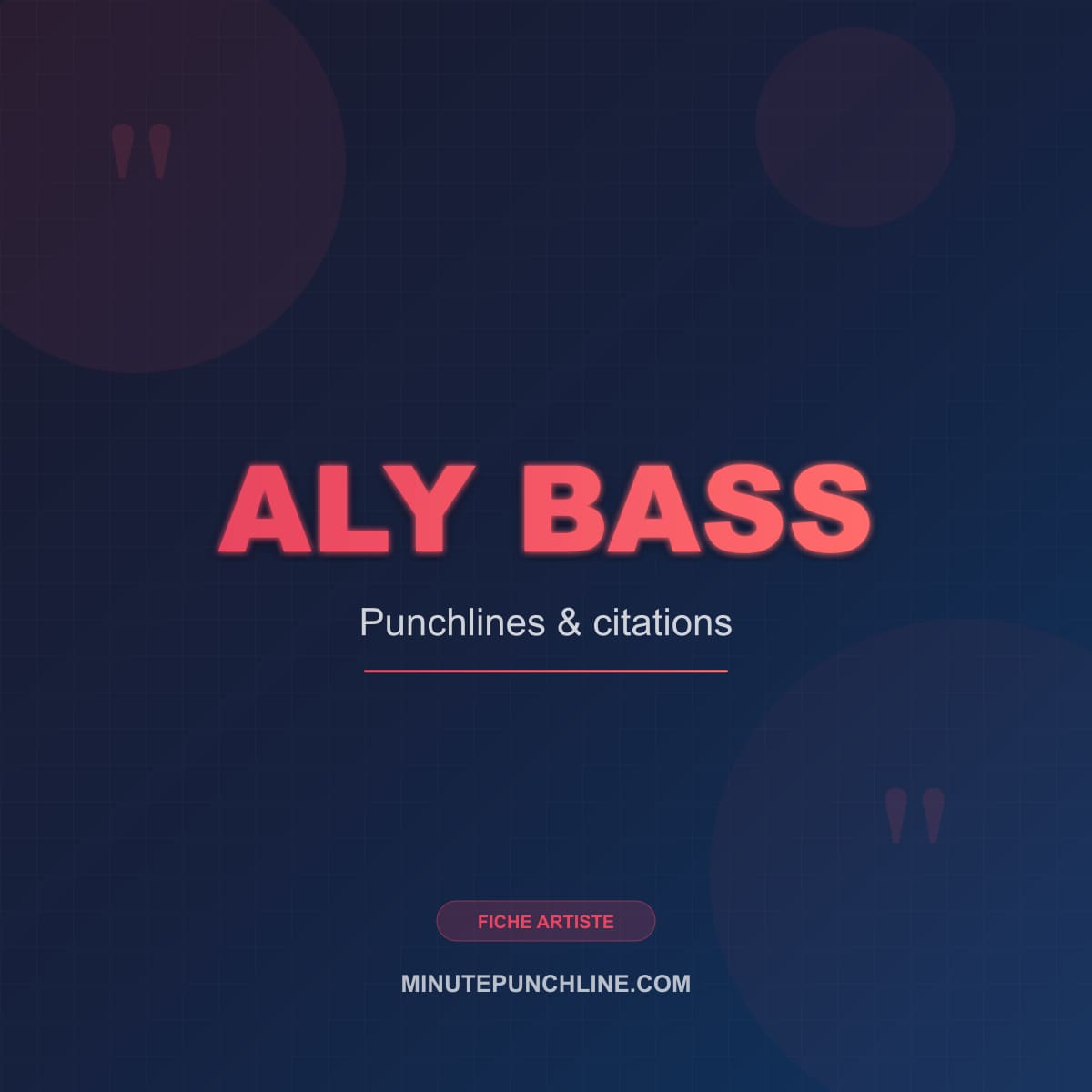 Portrait de Aly Bass