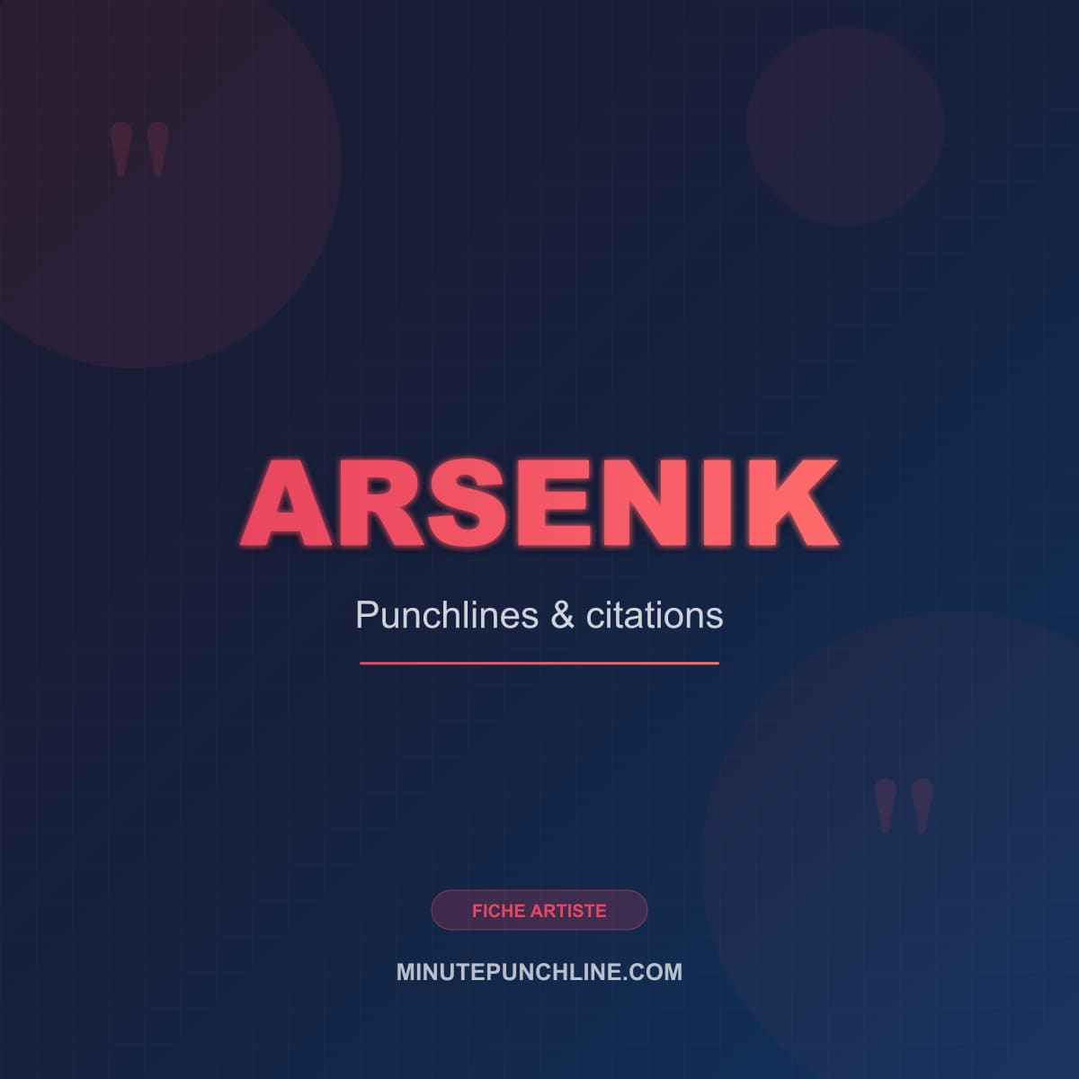 Portrait de Arsenik