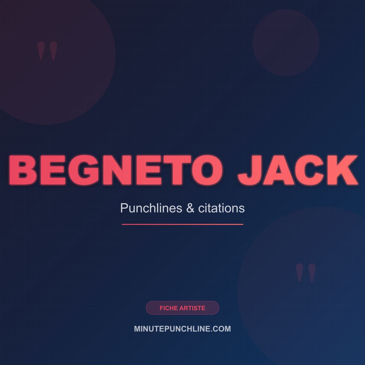 Portrait de Begneto Jack