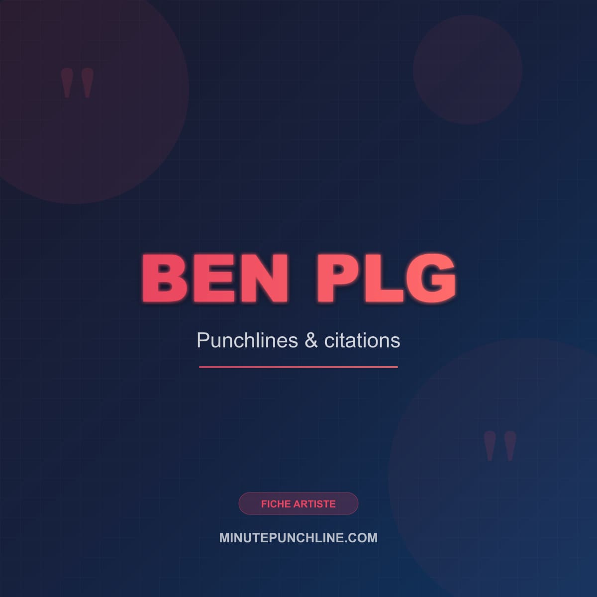 Portrait de Ben PLG
