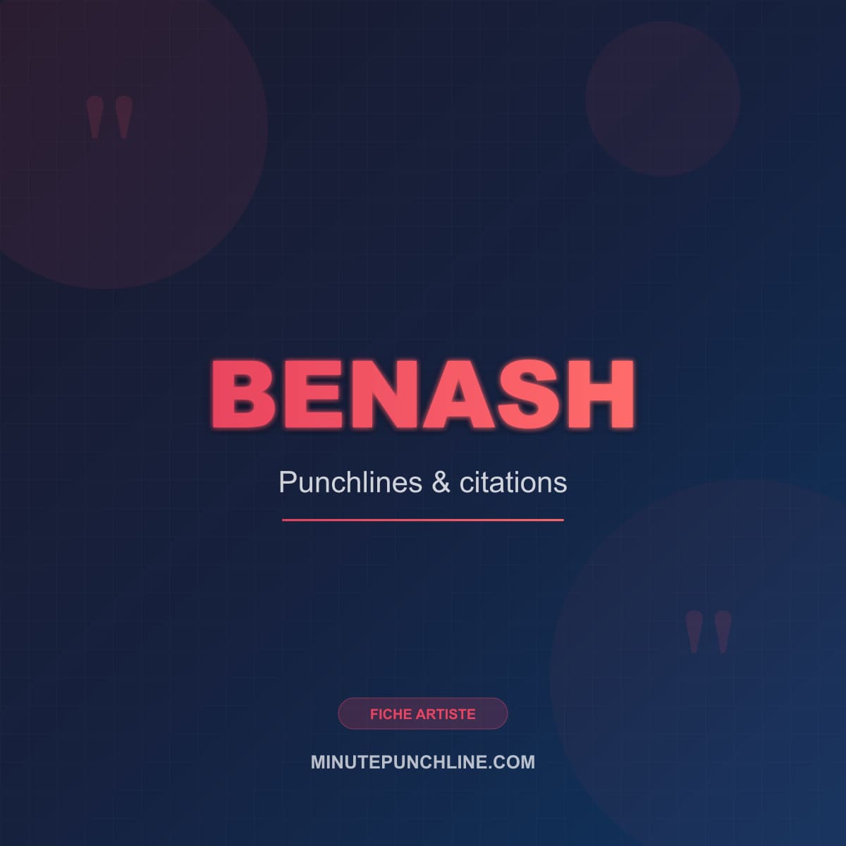 Portrait de Benash