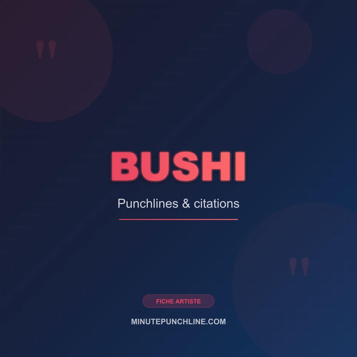 Portrait de Bushi