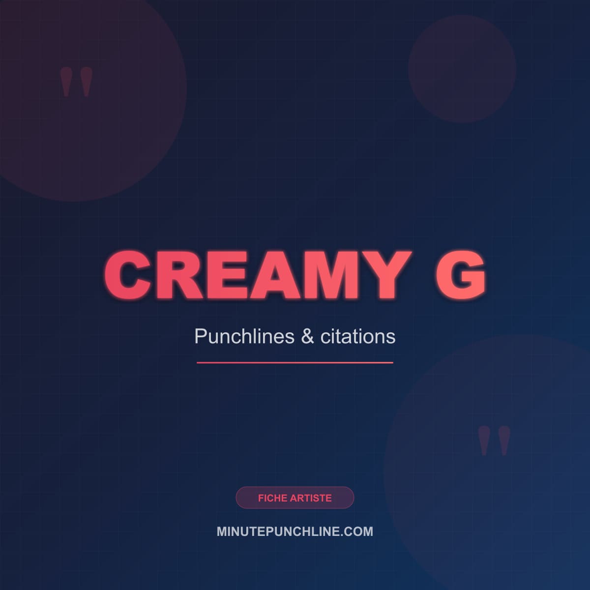 Portrait de Creamy G