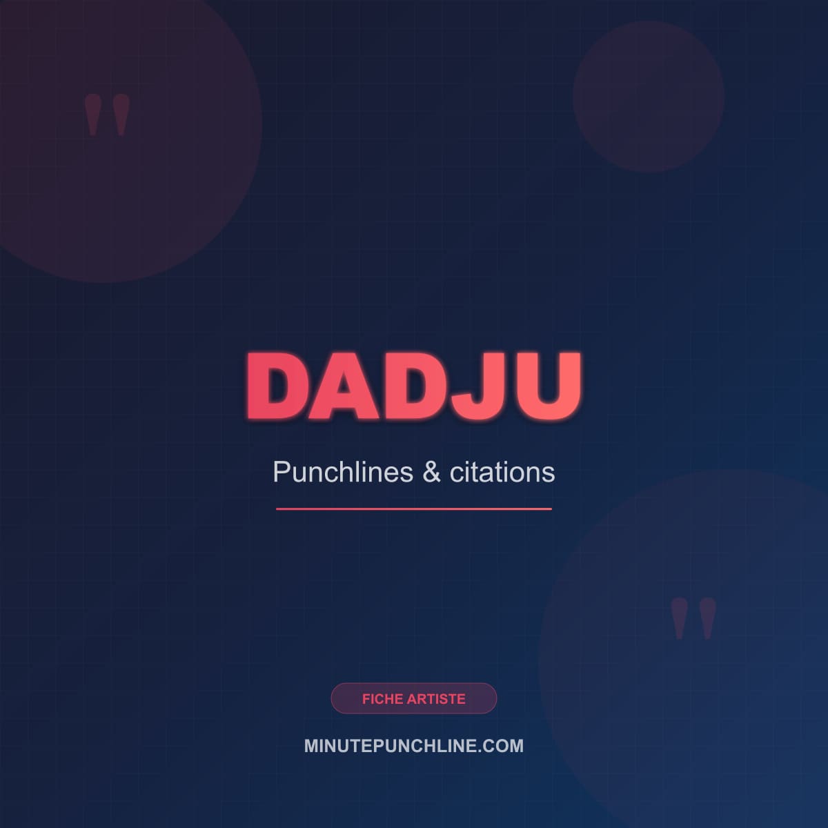 Dadju — fiche artiste MinutePunchline