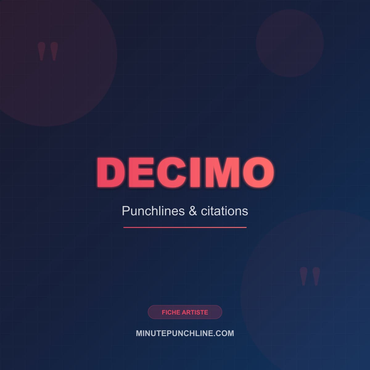 Portrait de DECIMO