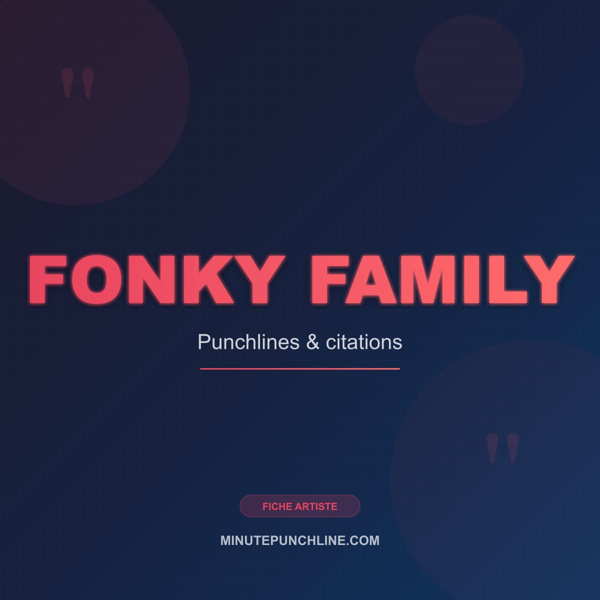 Fonky Family — fiche artiste MinutePunchline