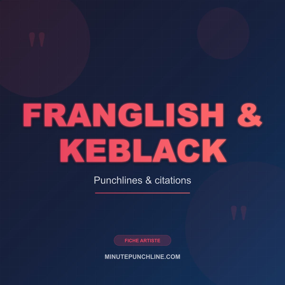 Portrait de Franglish & KeBlack