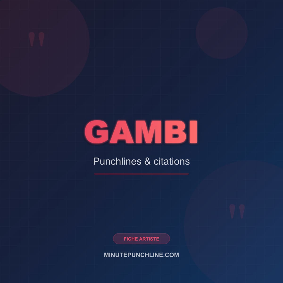 Portrait de Gambi