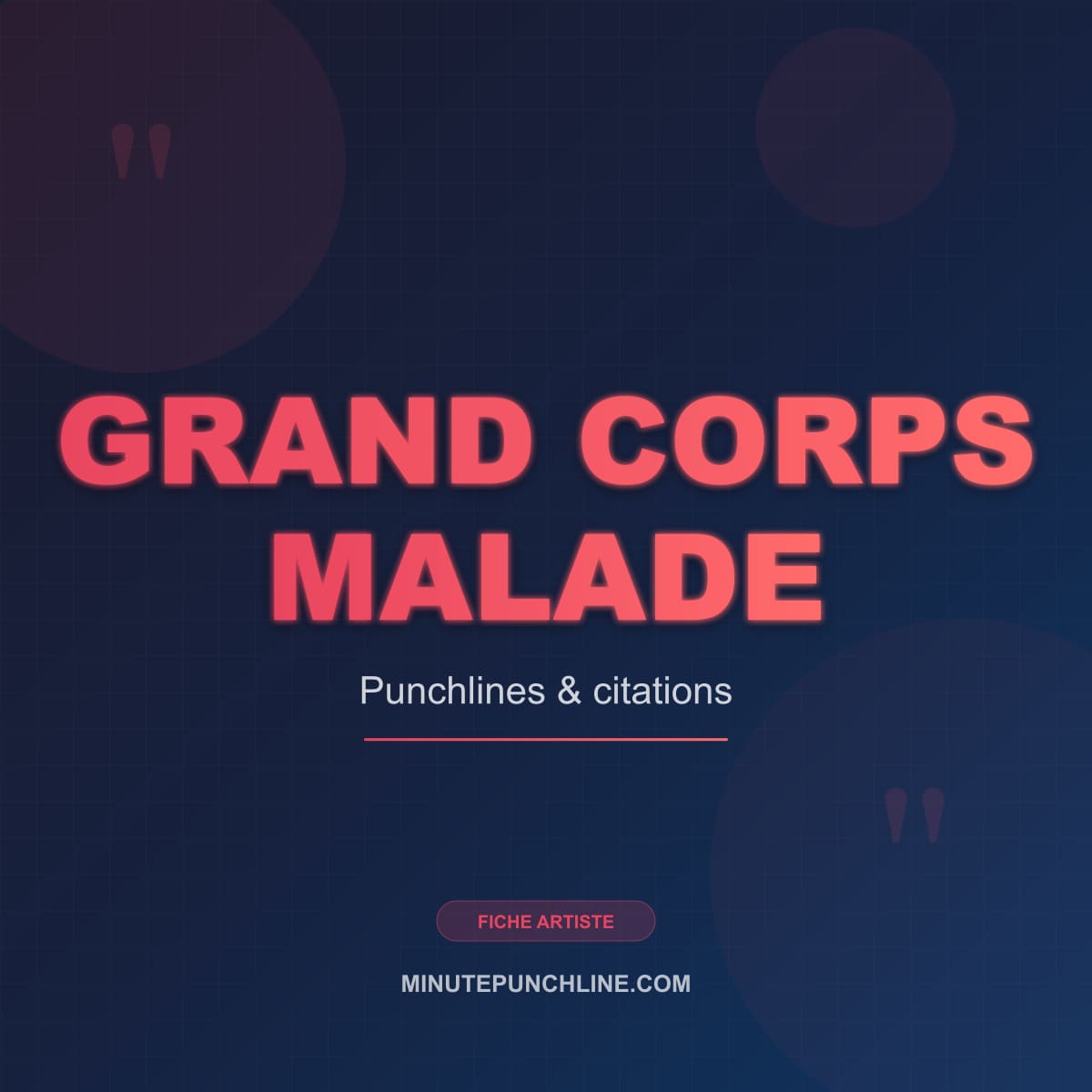 Portrait de Grand Corps Malade