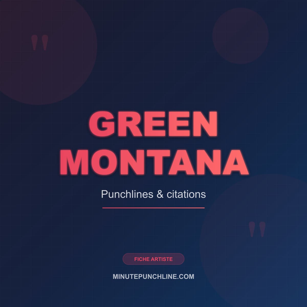 Portrait de Green Montana
