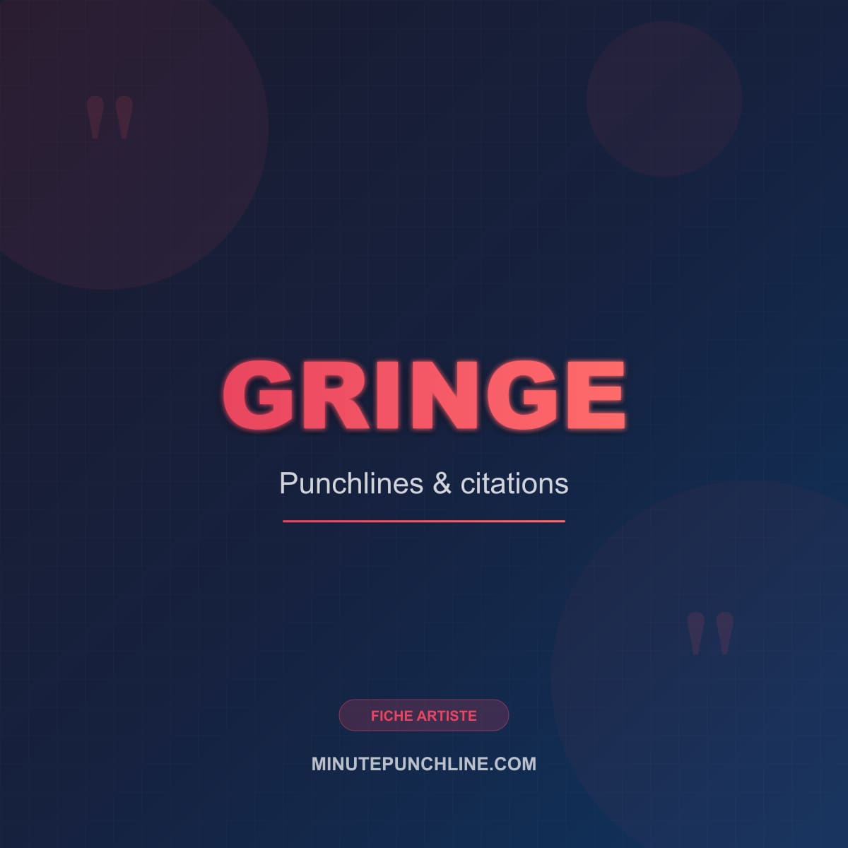 Portrait de Gringe