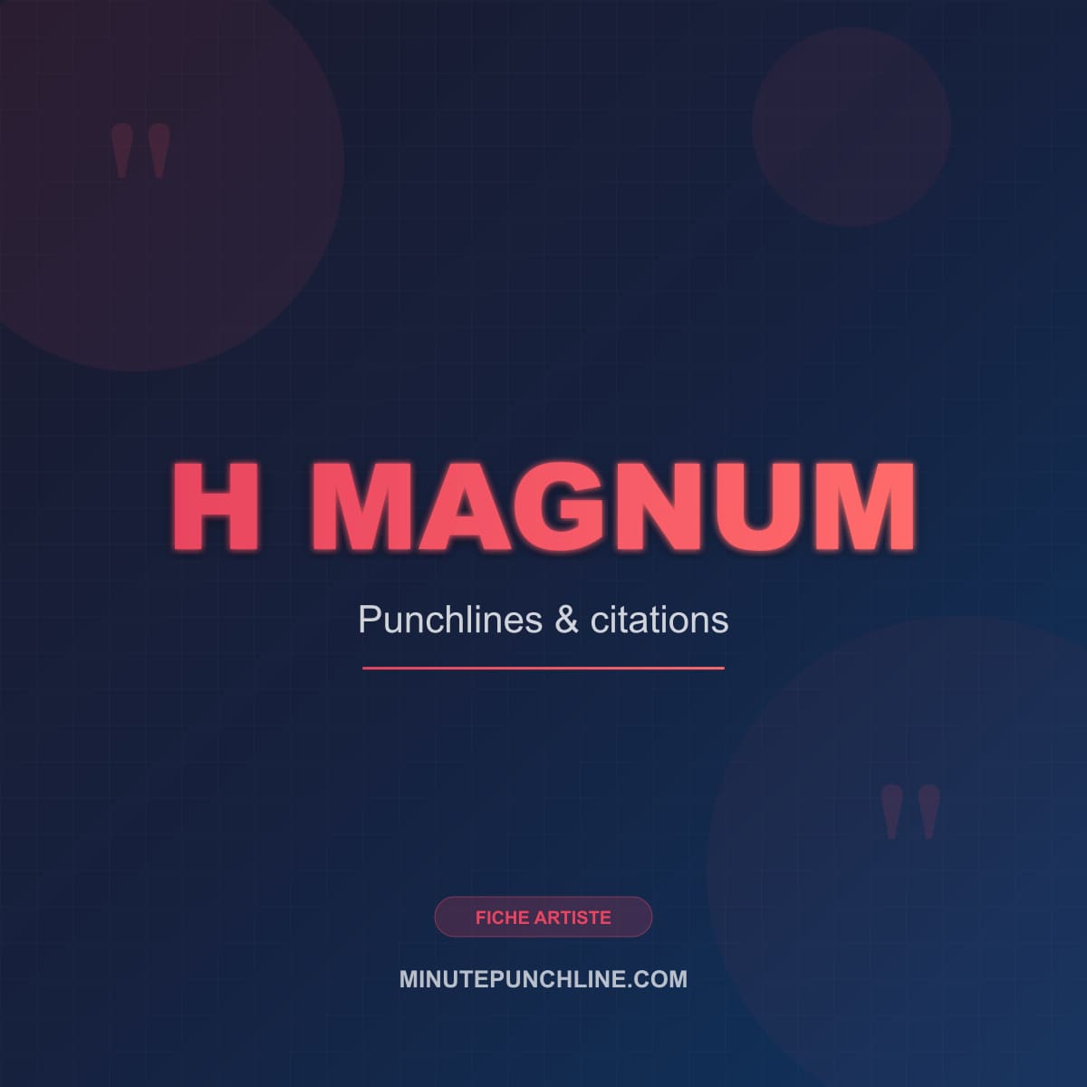 Portrait de H Magnum