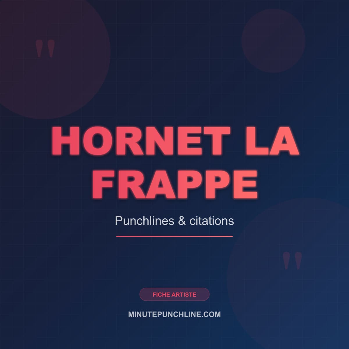 Portrait de Hornet La Frappe
