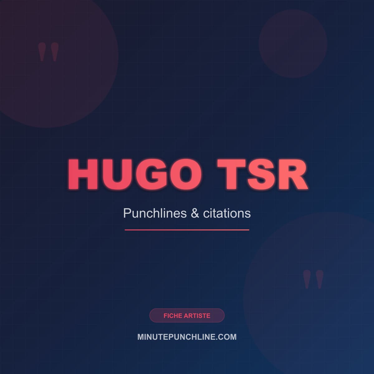 Portrait de Hugo TSR