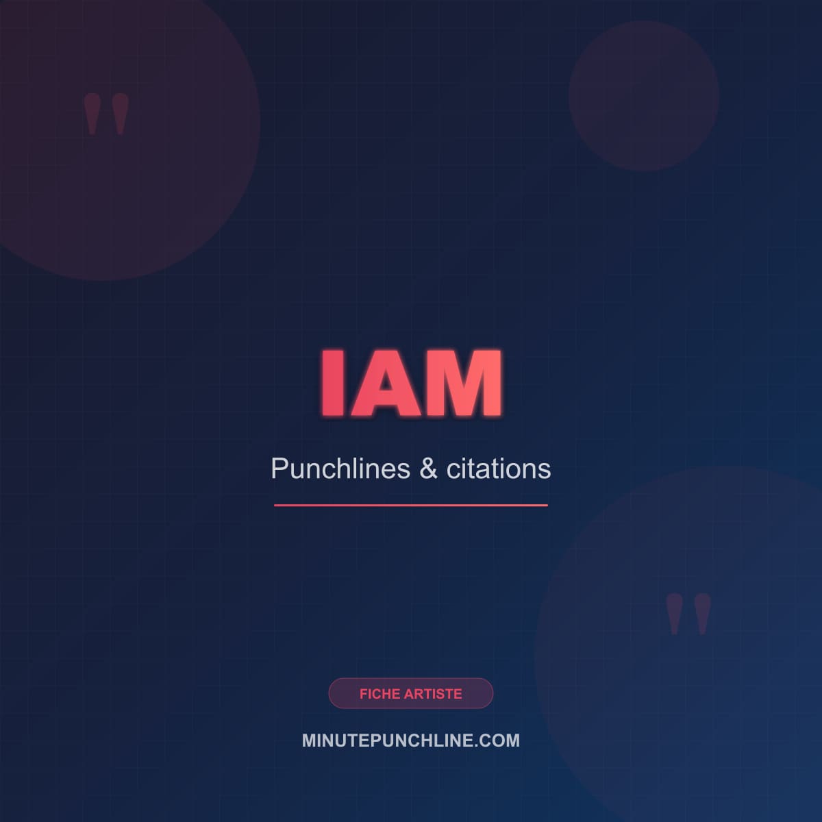 IAM — fiche artiste MinutePunchline