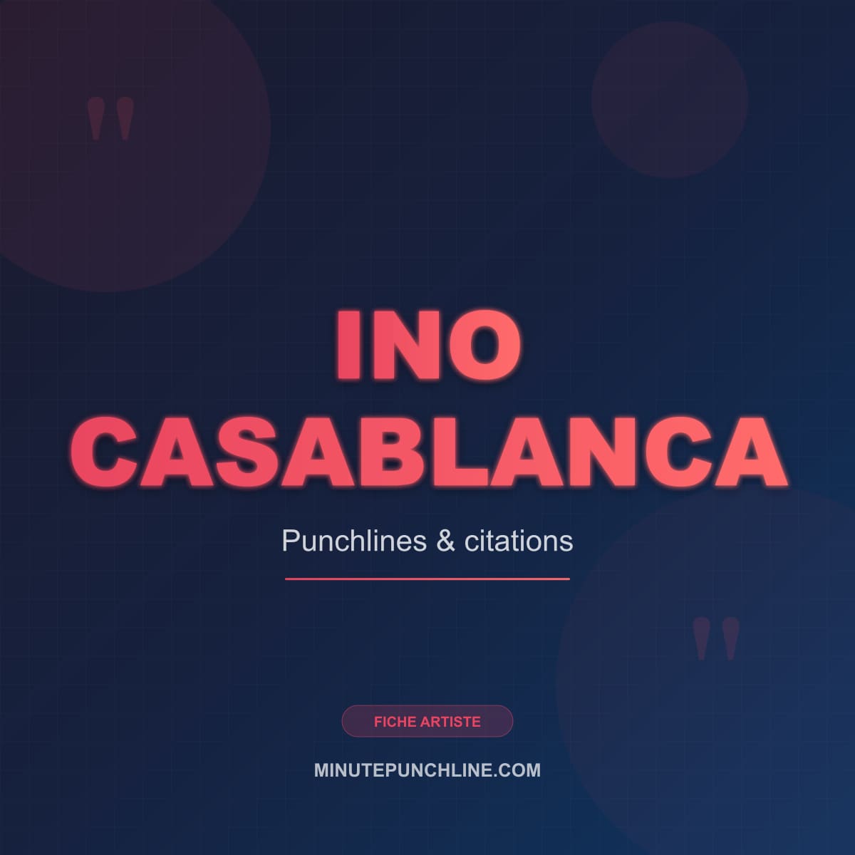 Portrait de Ino Casablanca