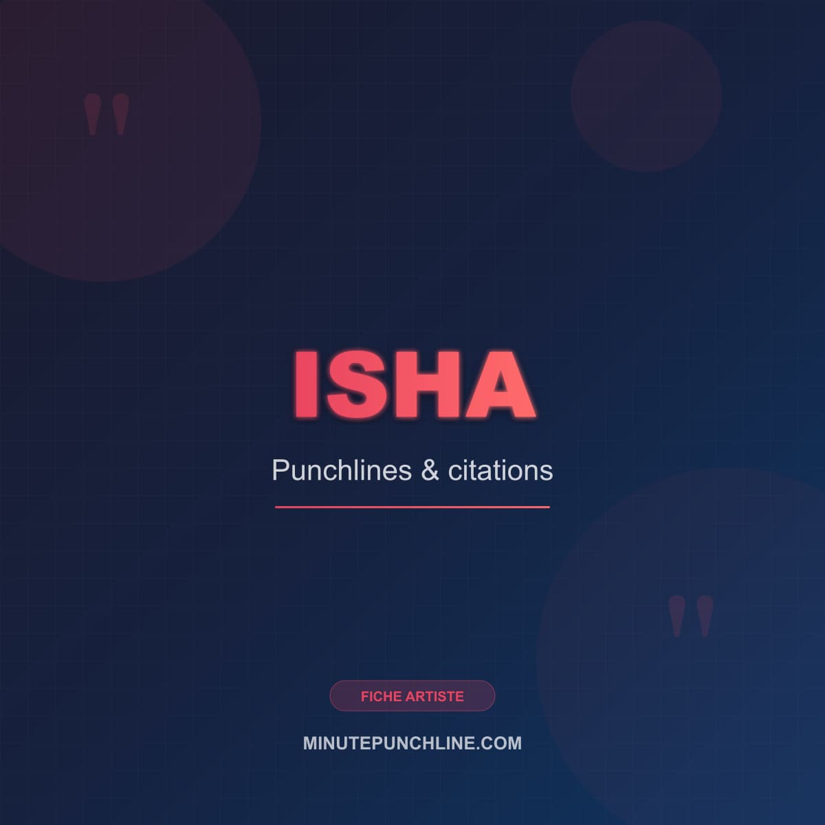 Portrait de Isha