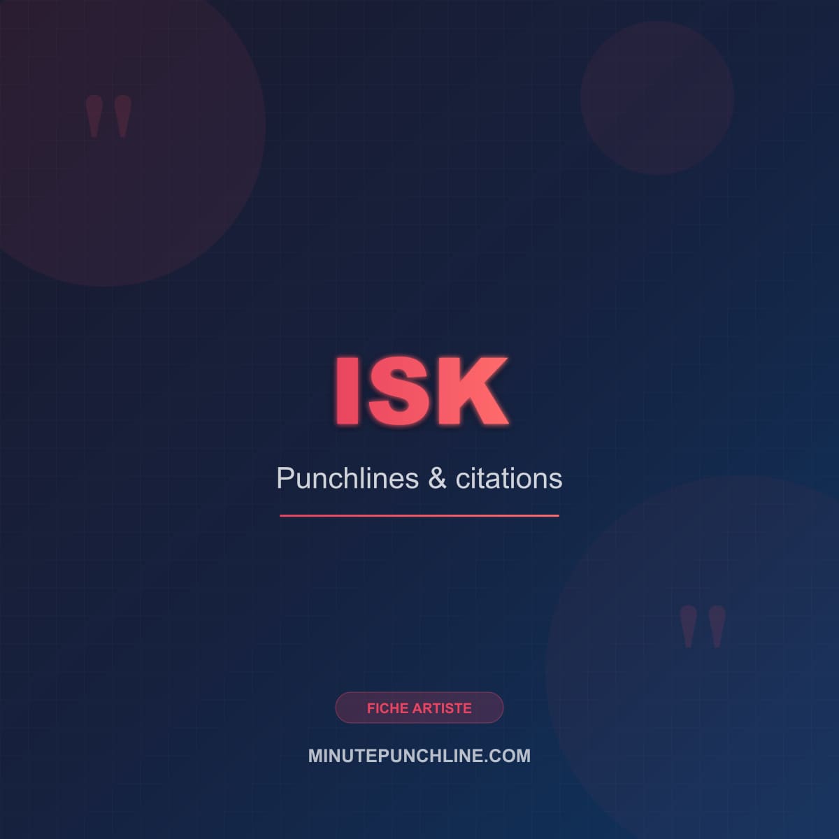 Portrait de ISK
