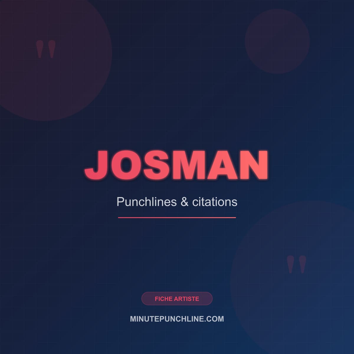 Portrait de Josman