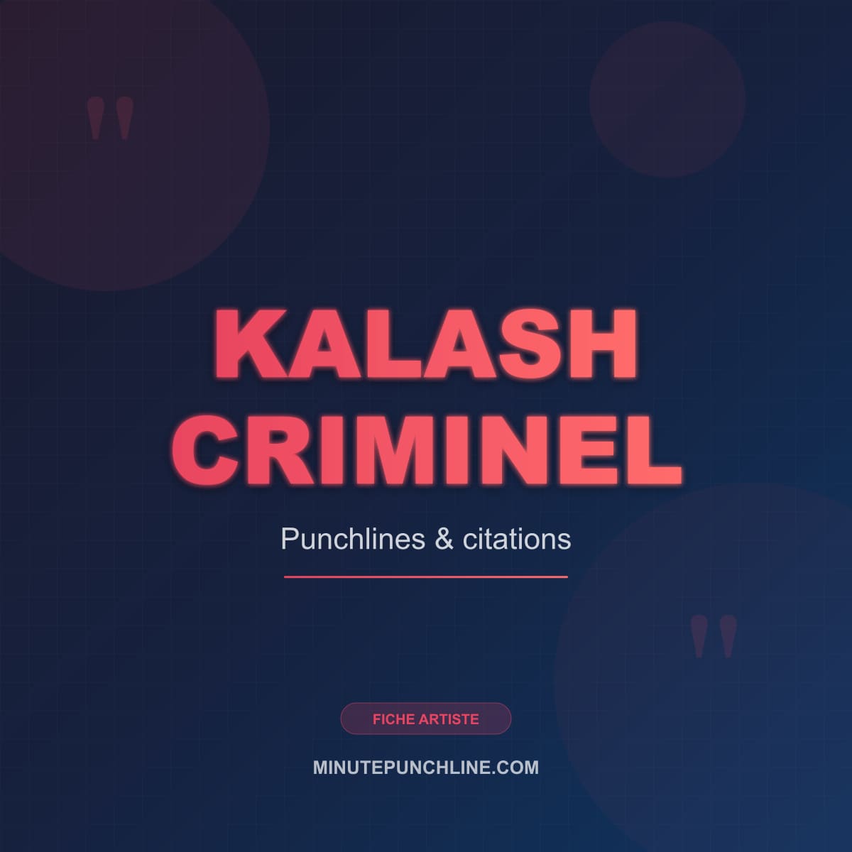 Portrait de Kalash Criminel