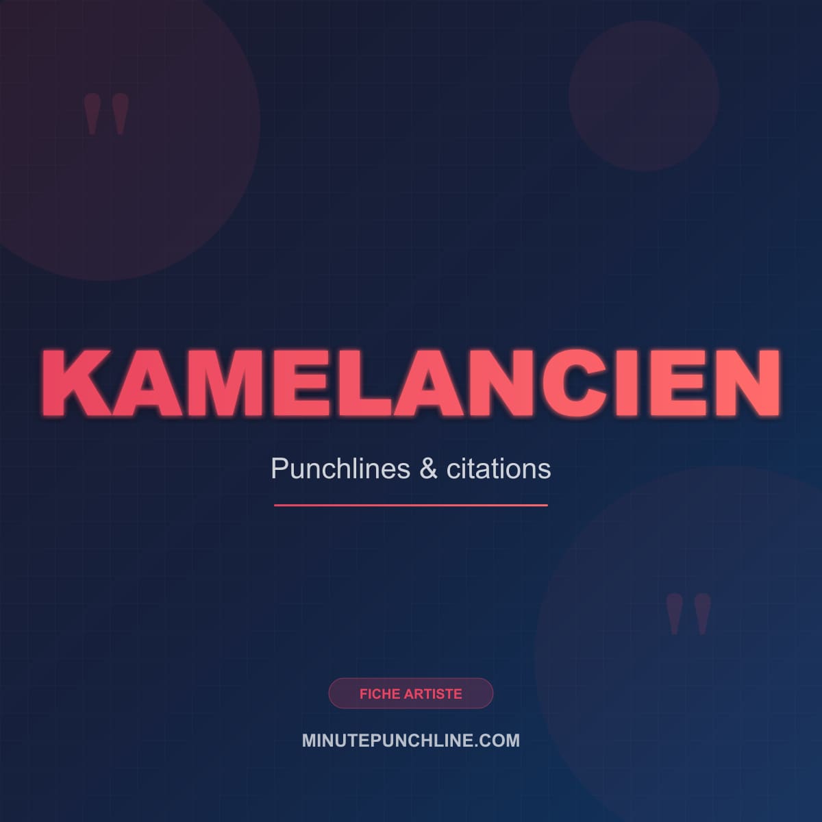 Portrait de Kamelancien