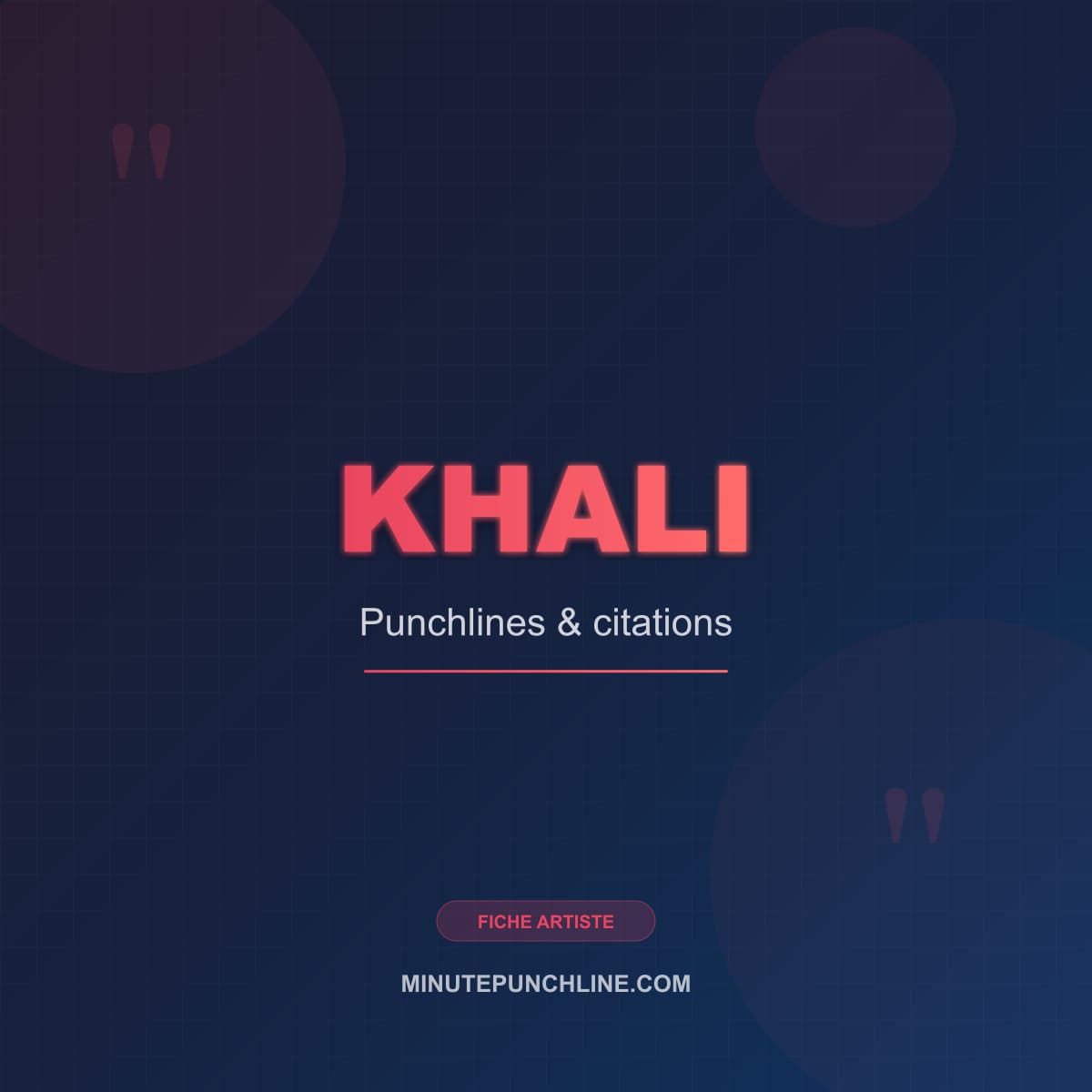 Portrait de Khali