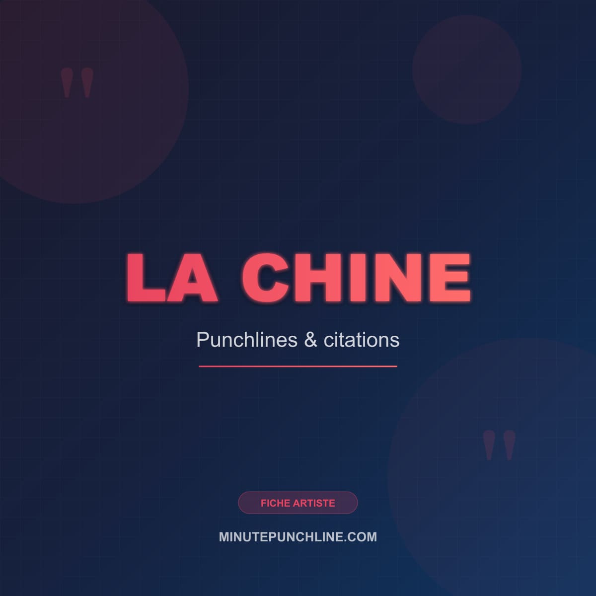 Portrait de La Chine