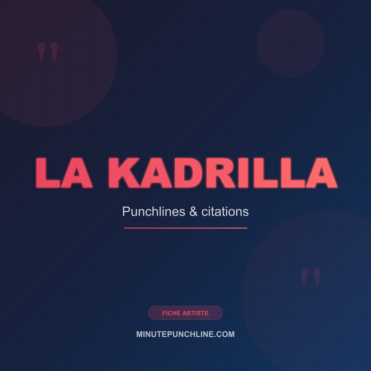 Portrait de La Kadrilla