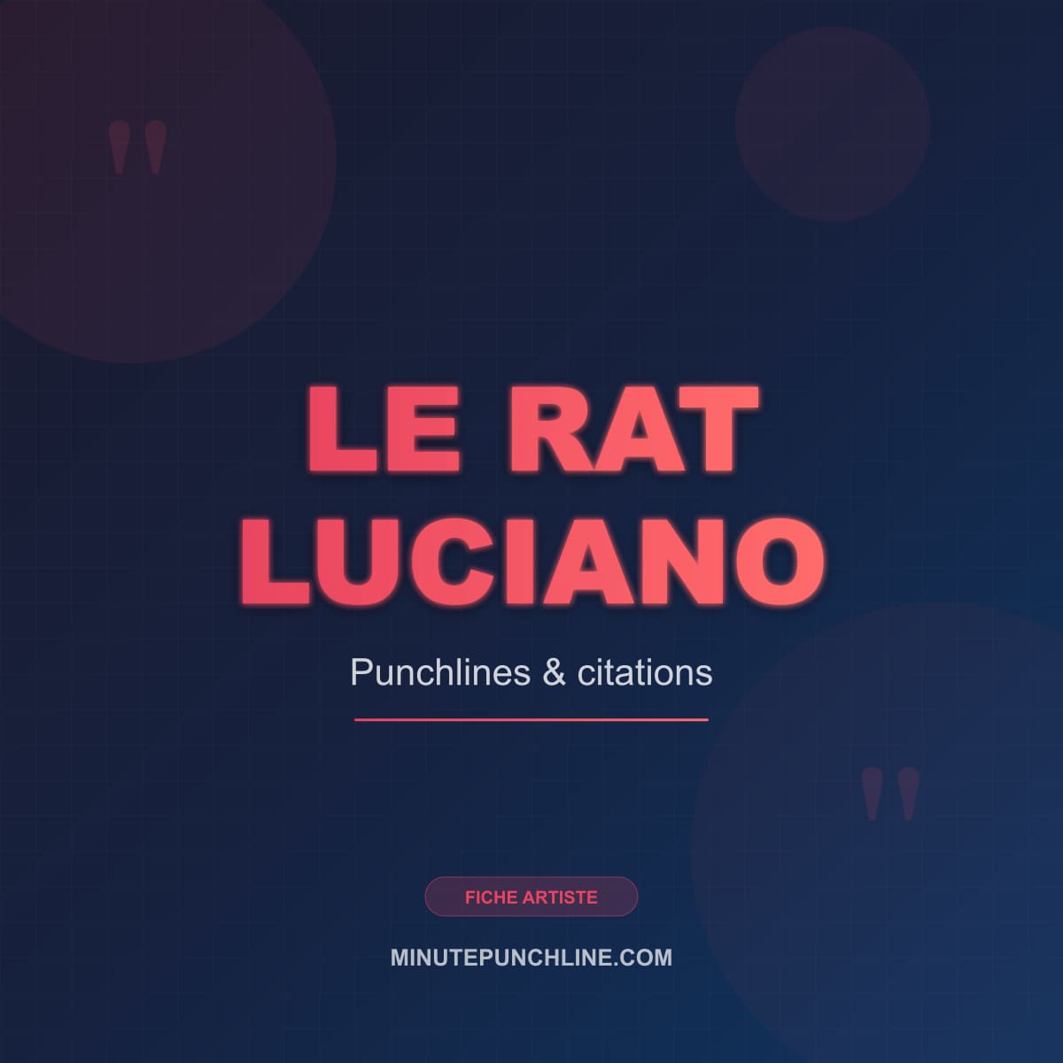Portrait de Le Rat Luciano