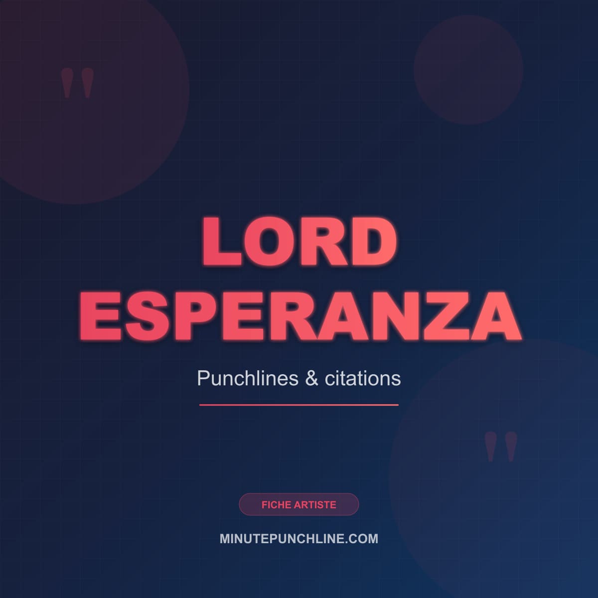 Portrait de Lord Esperanza