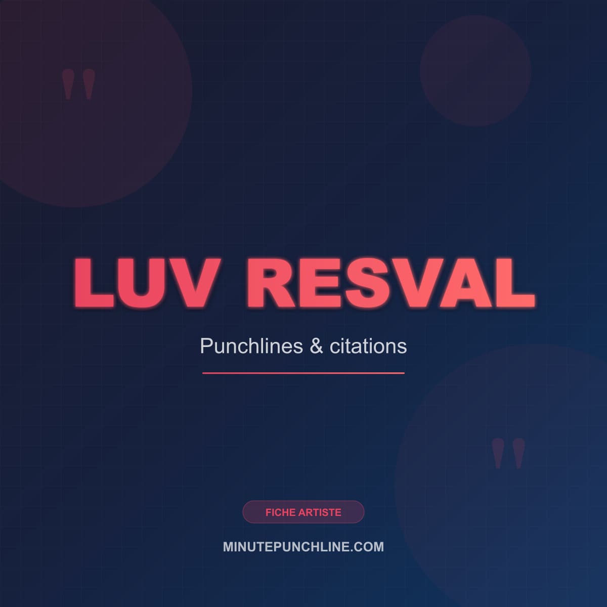 Portrait de Luv Resval