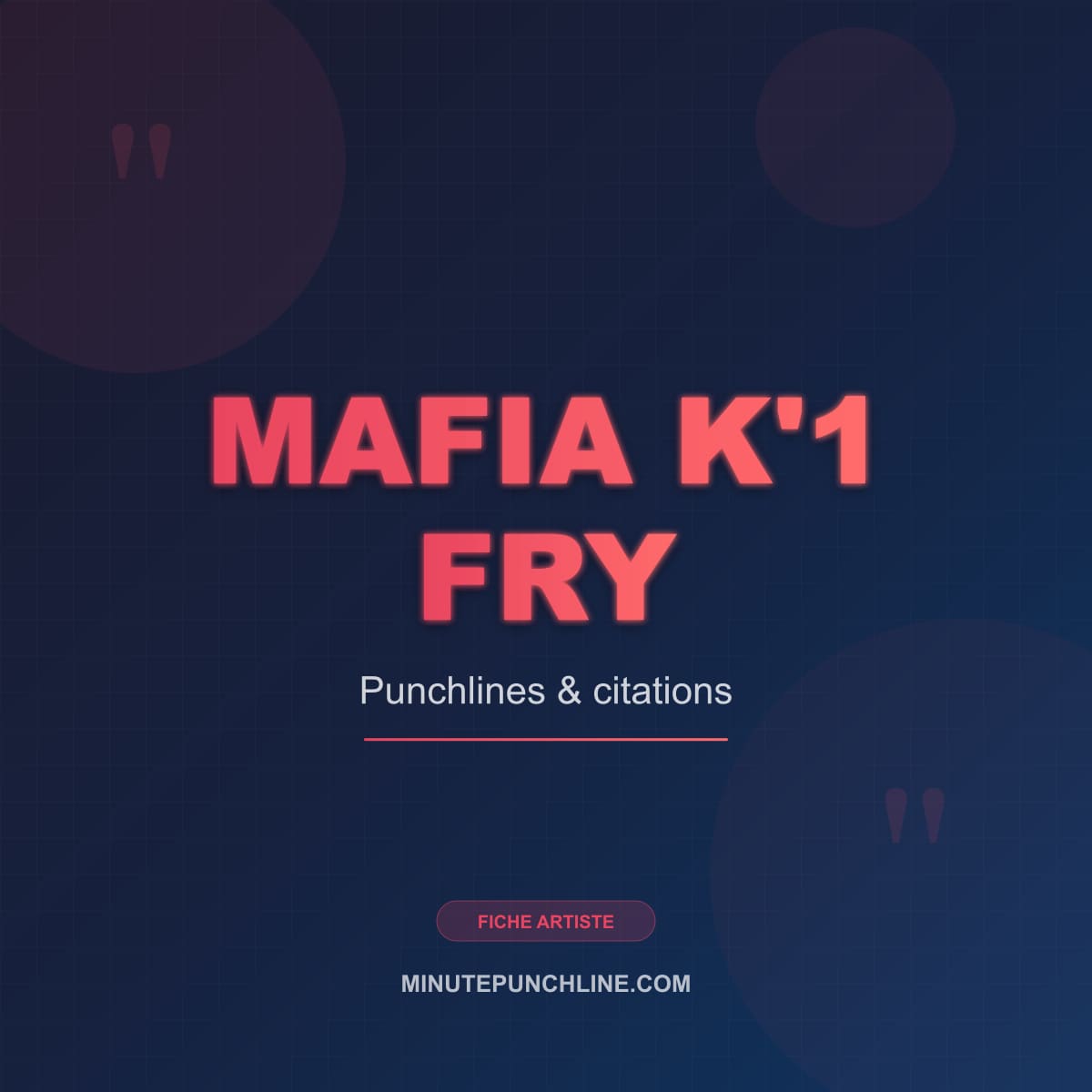 Portrait de Mafia K'1 Fry