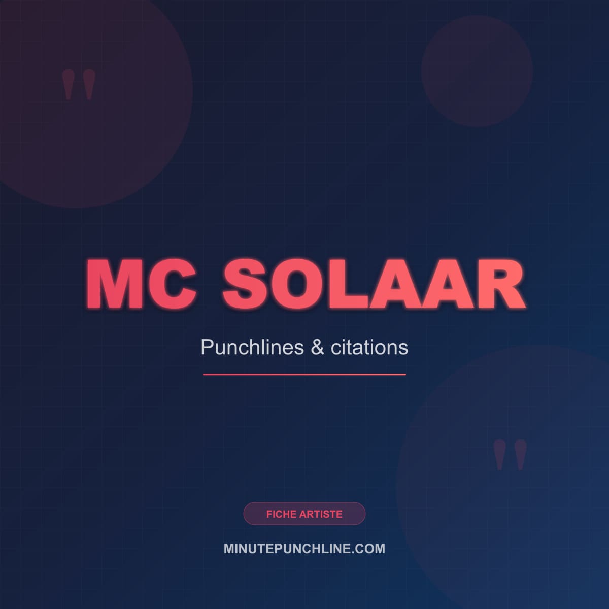 Portrait de MC Solaar