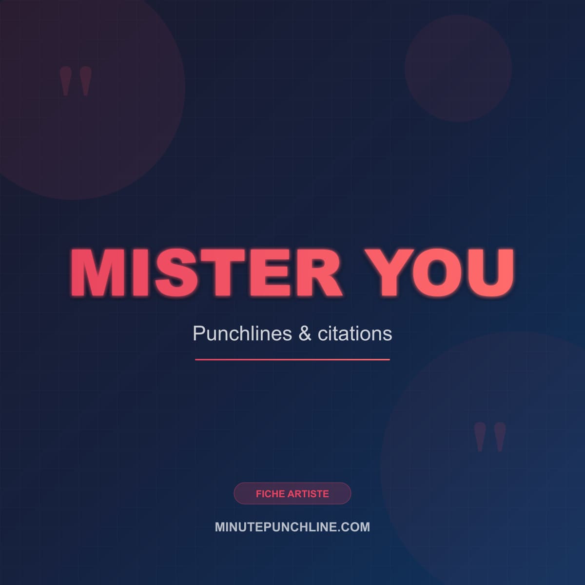 Portrait de Mister You
