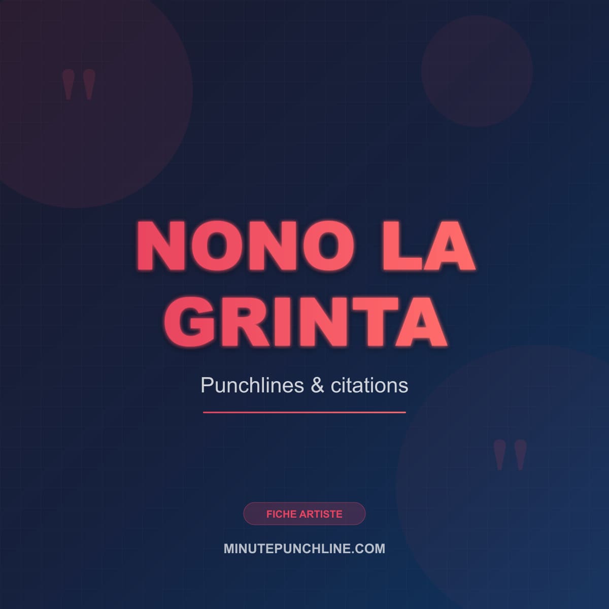 Portrait de Nono La Grinta
