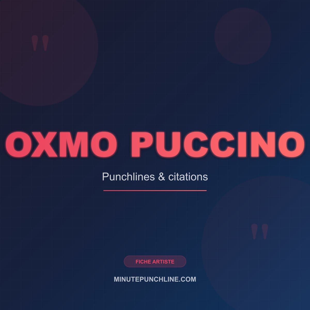 Portrait de Oxmo Puccino