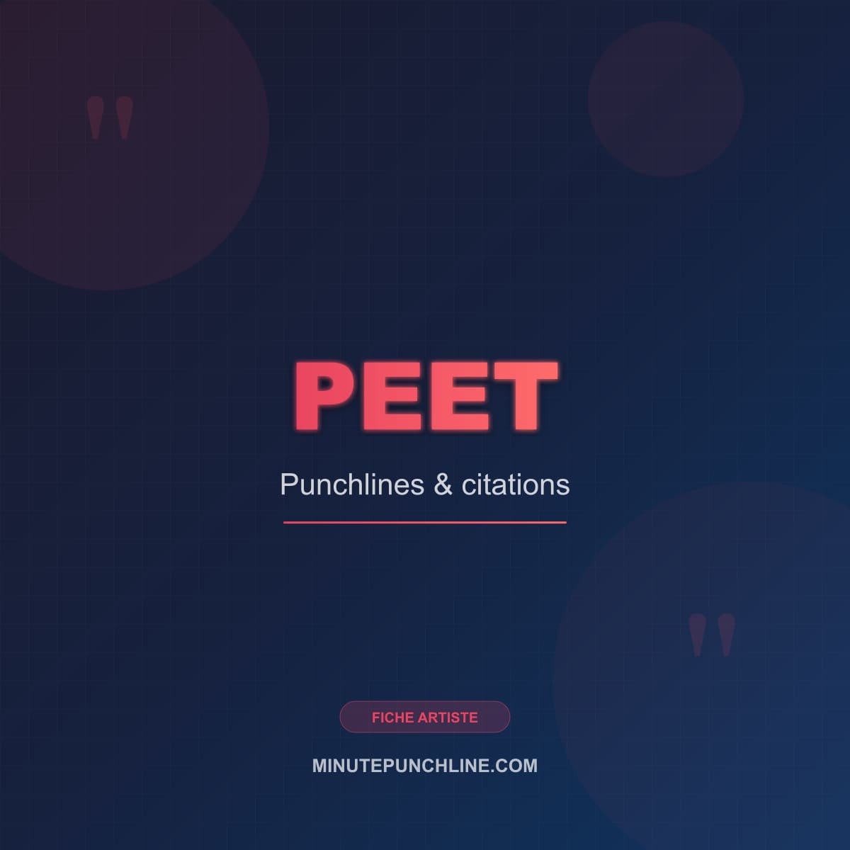 Portrait de Peet