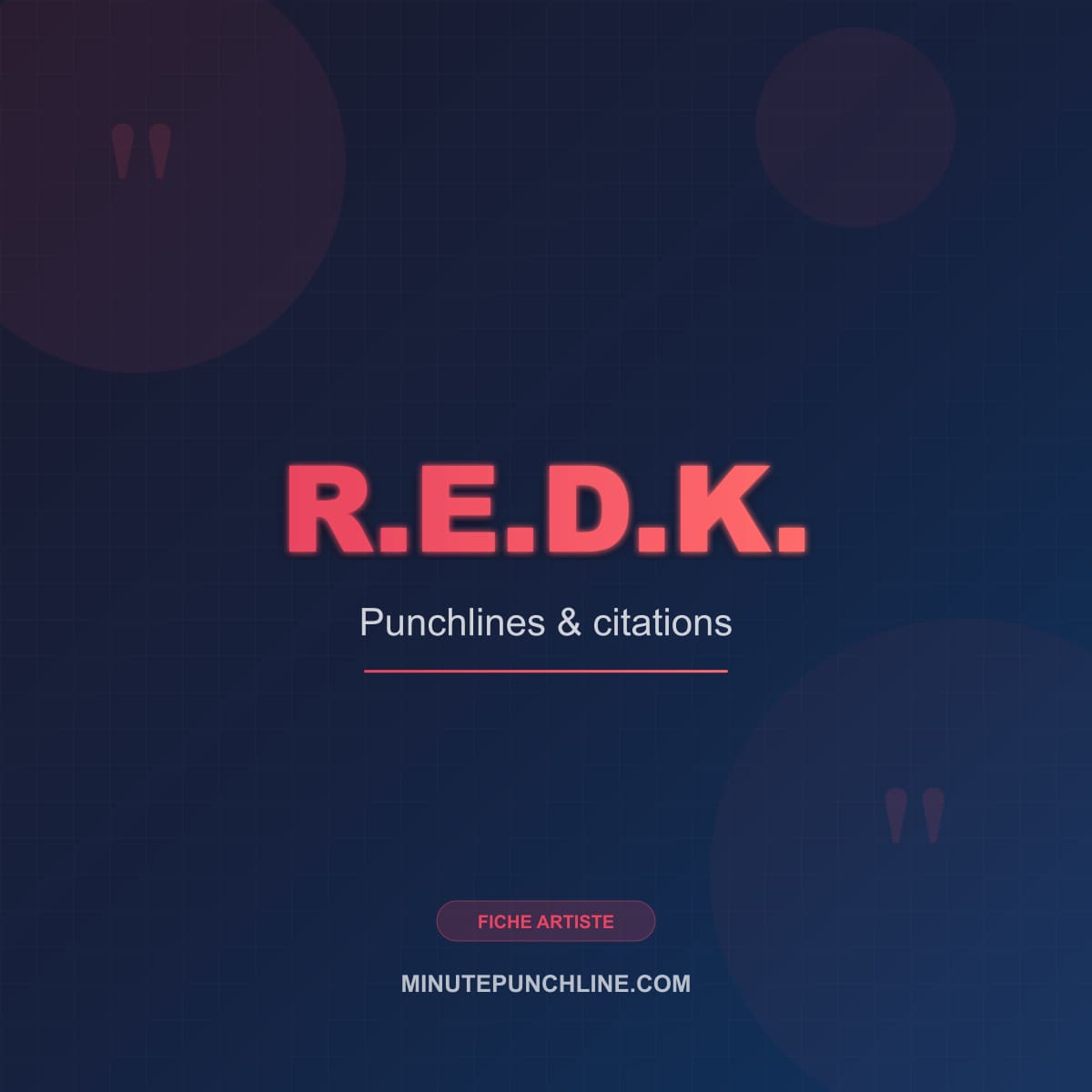 Portrait de R.E.D.K.