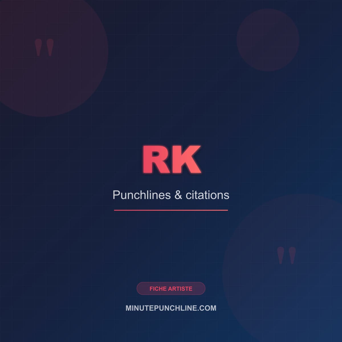 Portrait de RK