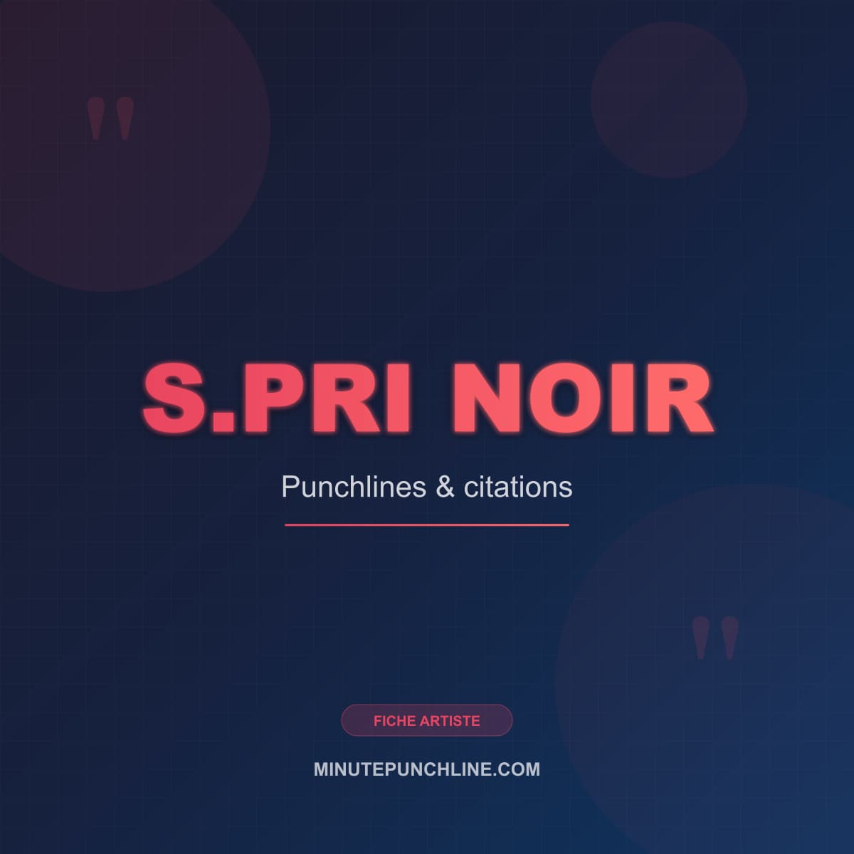 Portrait de S.Pri Noir