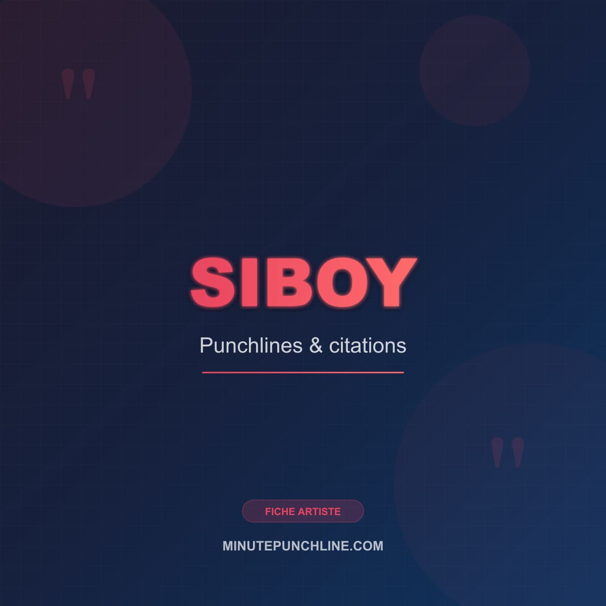 Portrait de Siboy