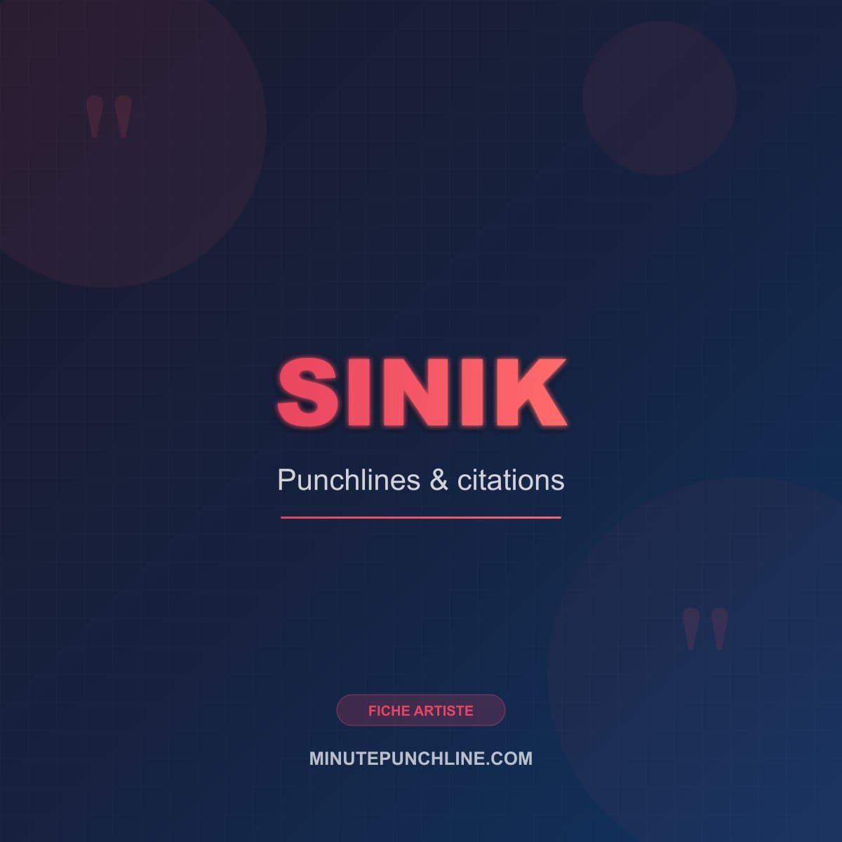 Portrait de Sinik