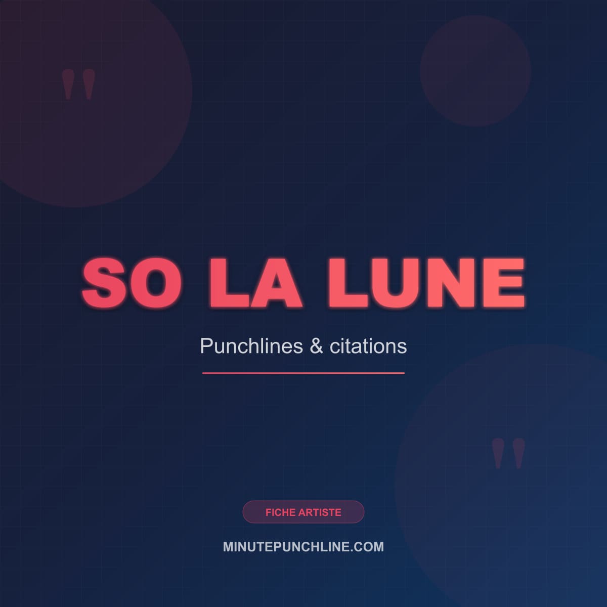Portrait de So La Lune