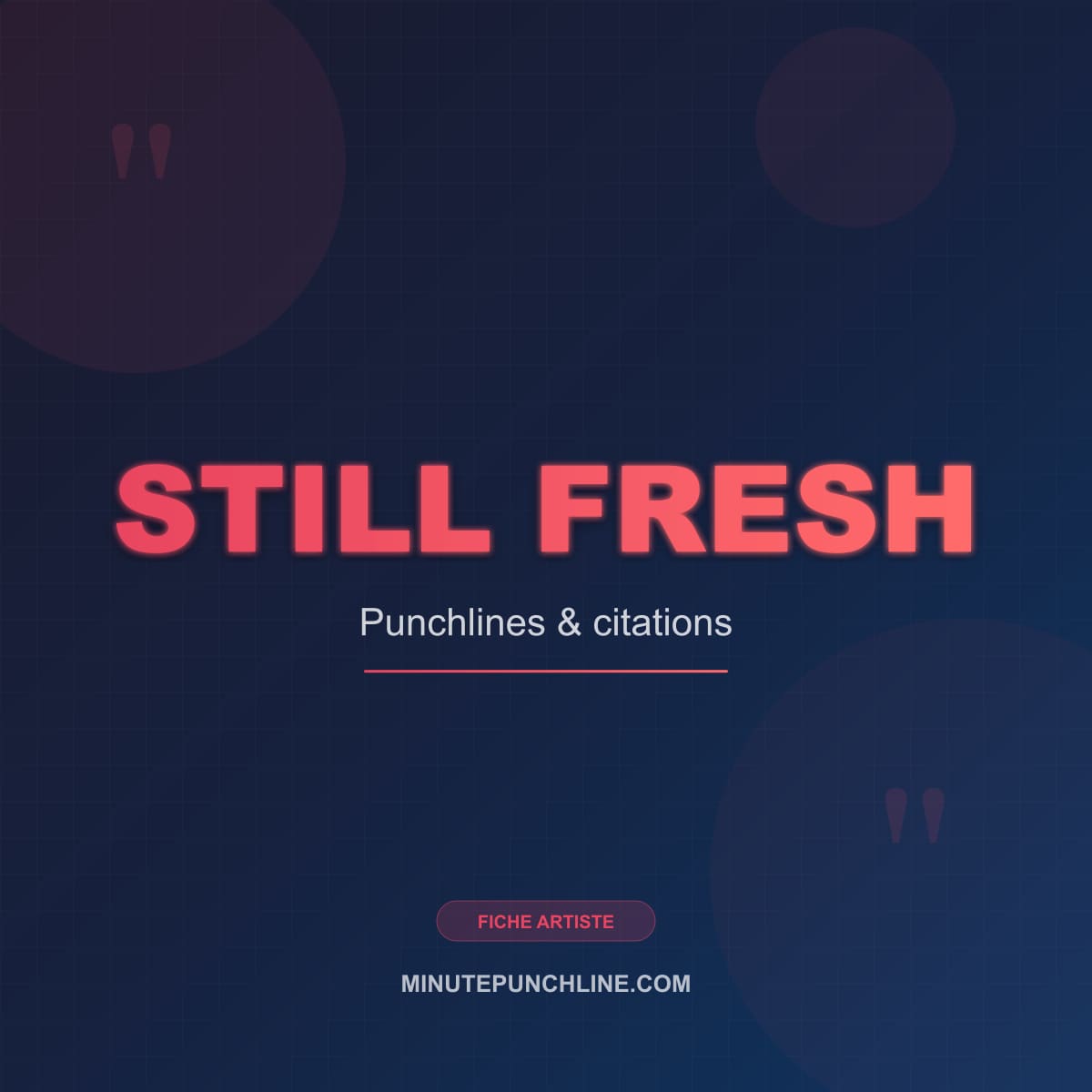 Portrait de Still Fresh