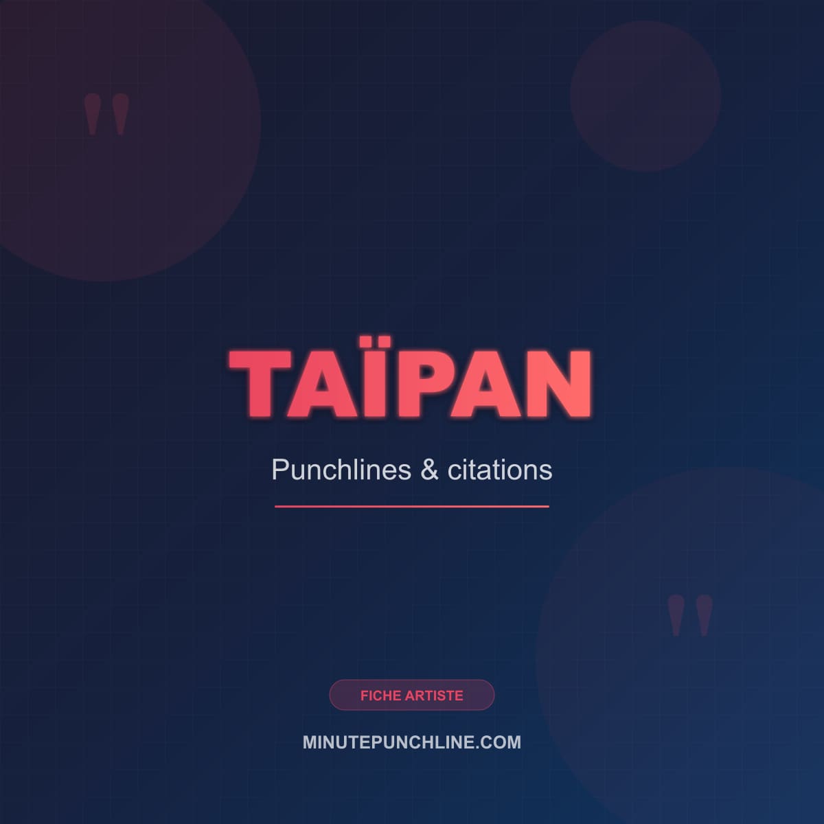 Portrait de Taïpan