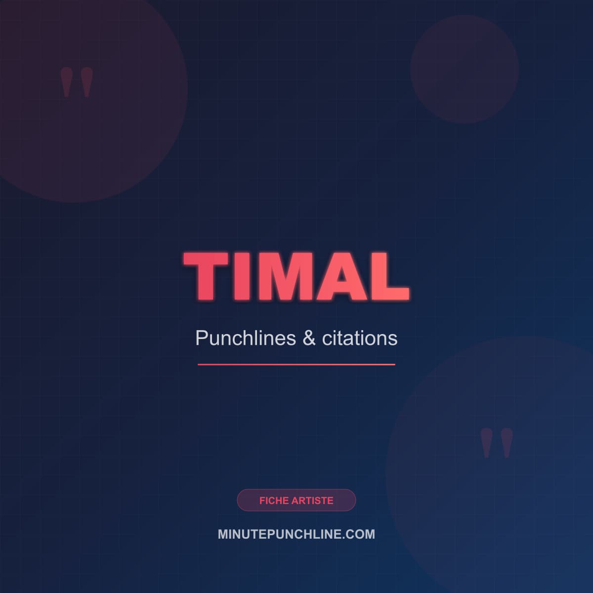 Portrait de Timal